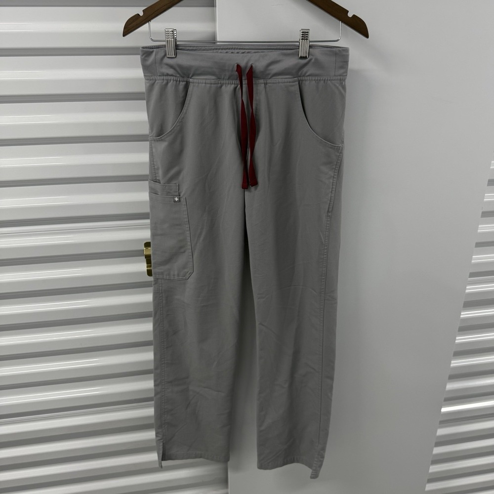 FIGS Mens Scrub Pants Small Gray Straight Leg Drawstring Medical 30x30